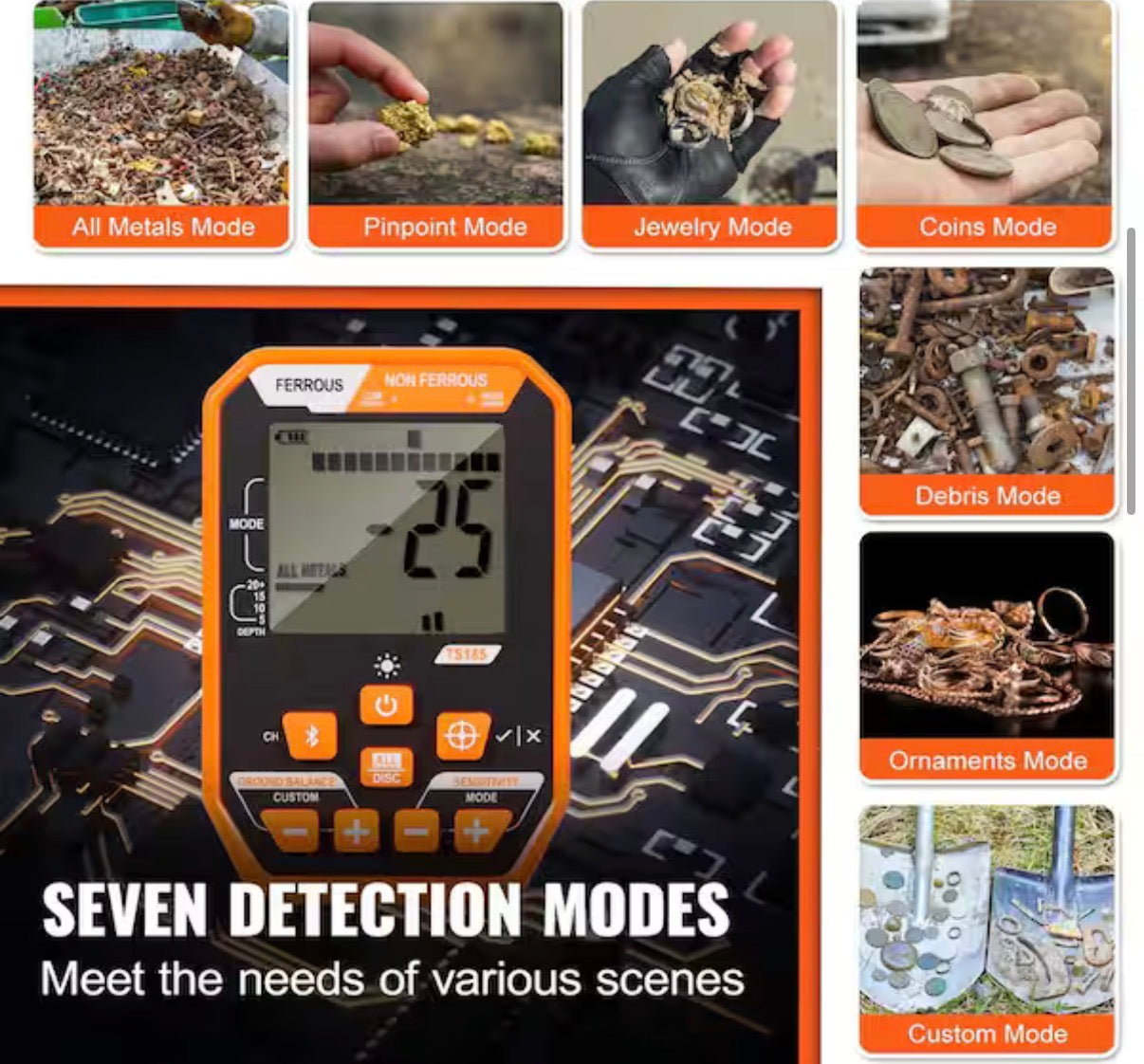 Professional Rechargeable Gold Detector