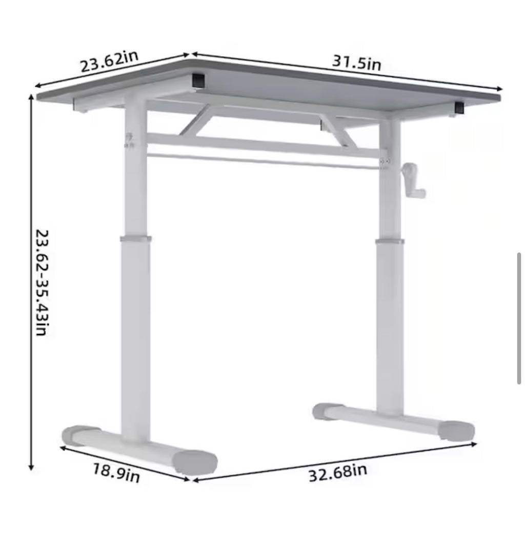 Wood and Metal Adjustable Office Desk Computer Tables