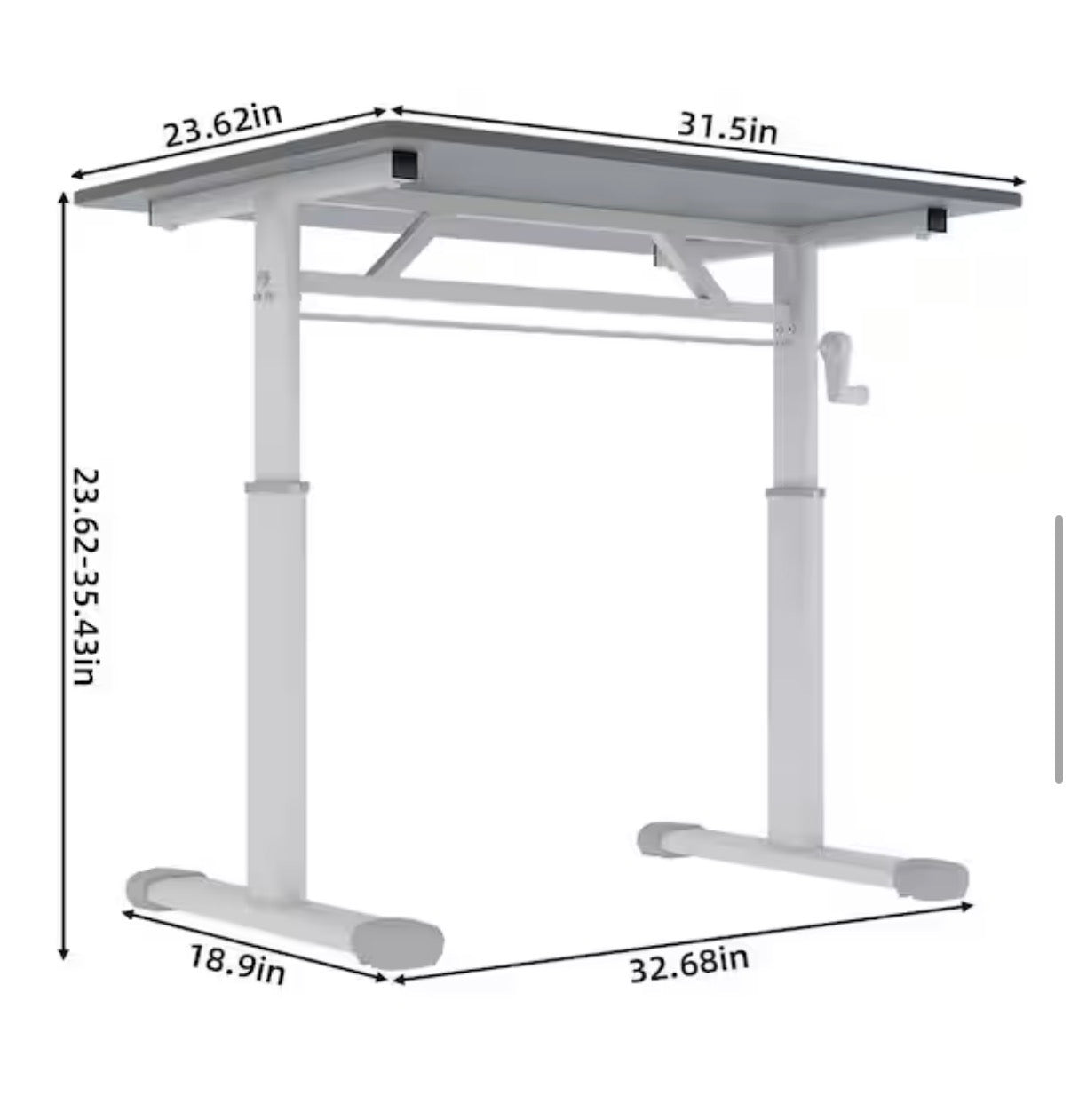 Wood and Metal Adjustable Office Desk Computer Tables