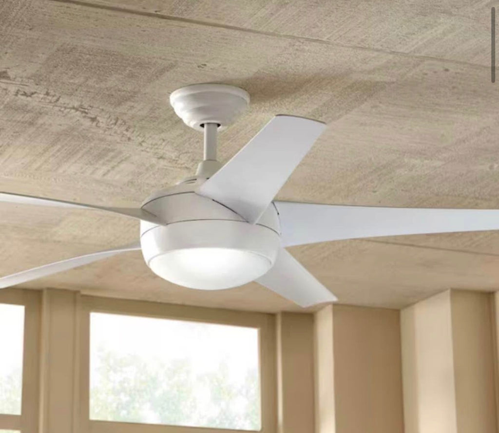 Windward 52 in LED Matte White Ceiling Fan