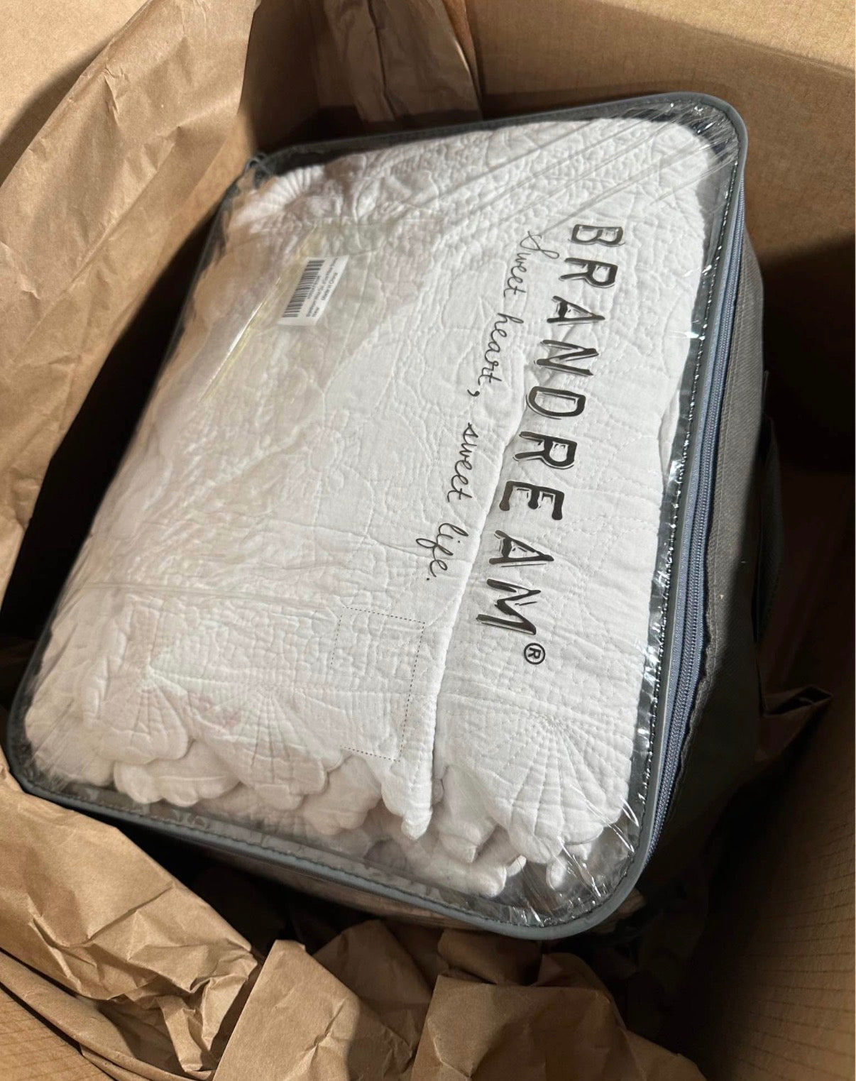 Brandream White Quilt Set Queen King Size