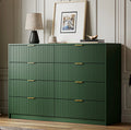 8-Drawer Double Dresser  55" W, Green