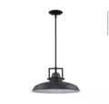 Wilhelm 16 in. Black Industrial Farmhouse Pendant Light