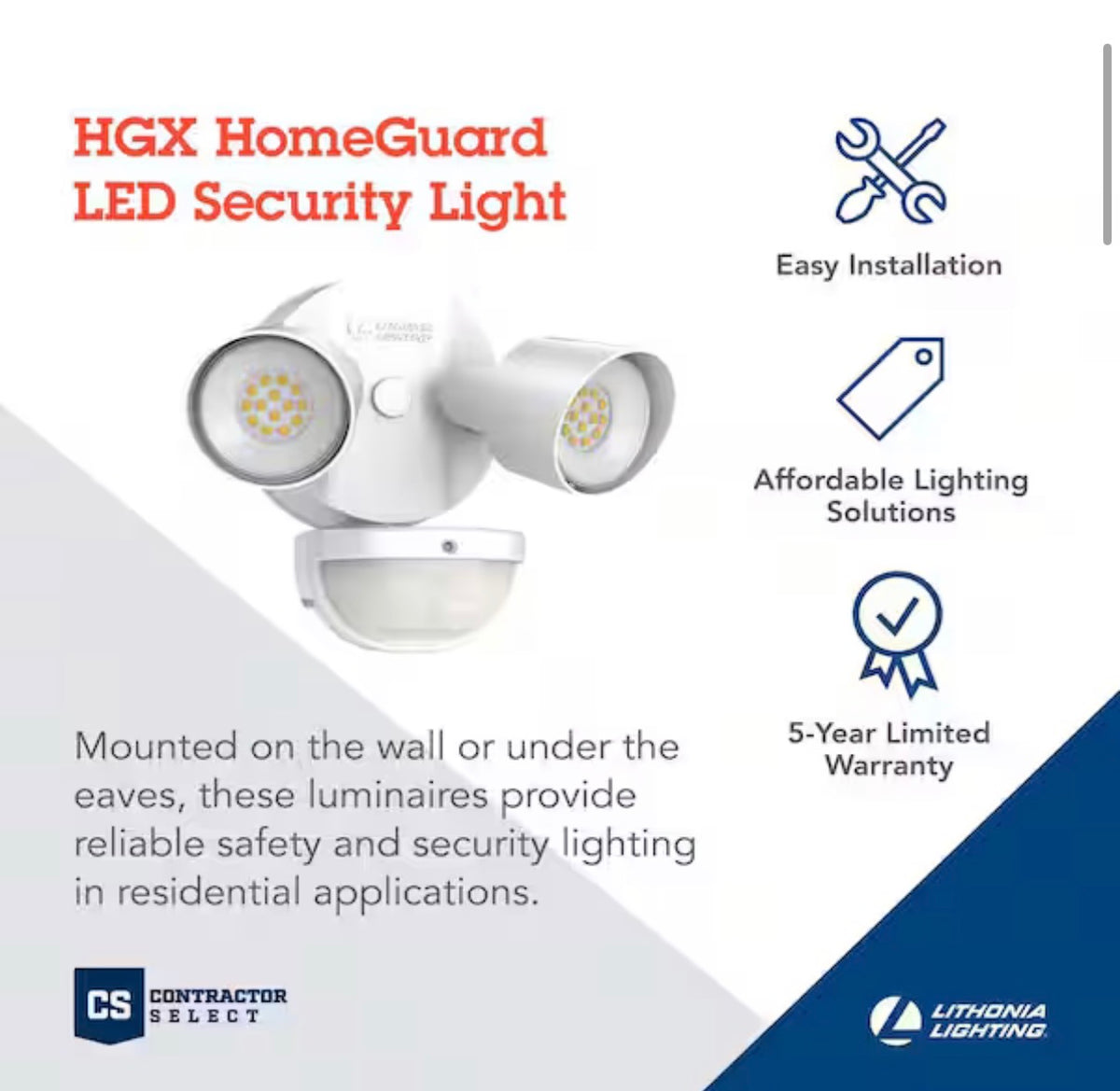 2750 Lumens Motion Activated Outdoor LED Flood Light