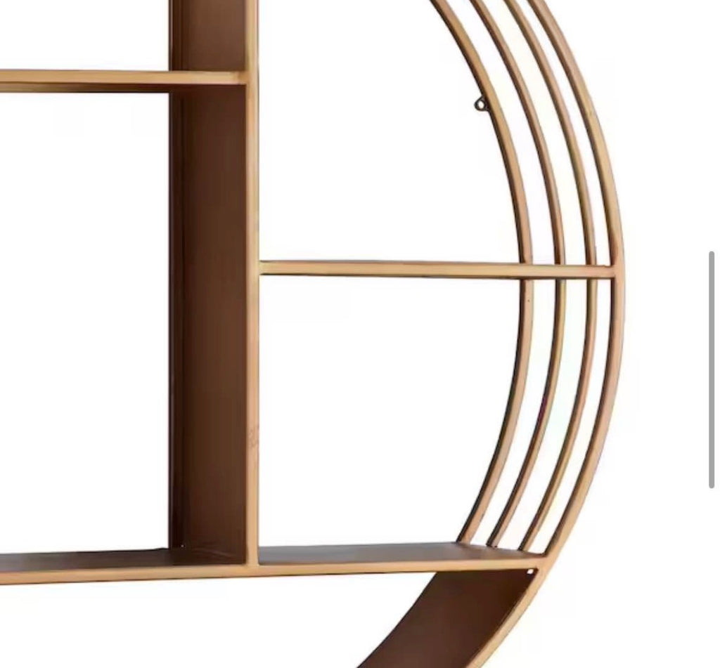 Brooklyn Gold Circular Shelf