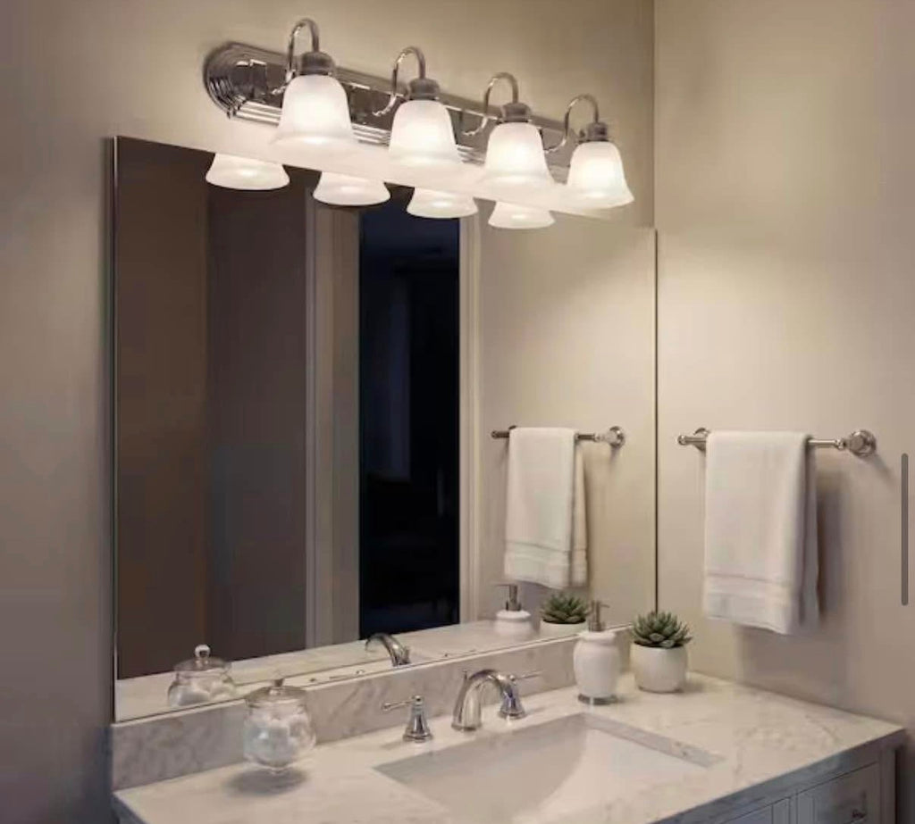 30 in. 4-Light Chrome Traditional Bathroom Vanity Light