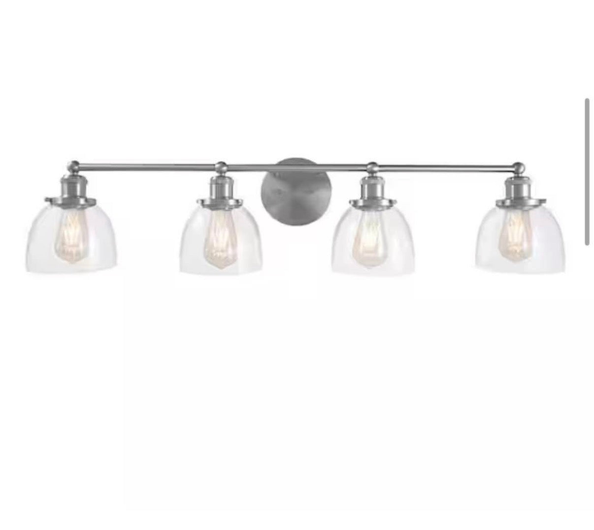 37.5 in. 4-Light Brushed Nickel Industrial Vanity
