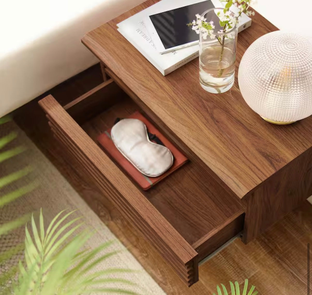 Wall-Mount Nightstand in Walnut