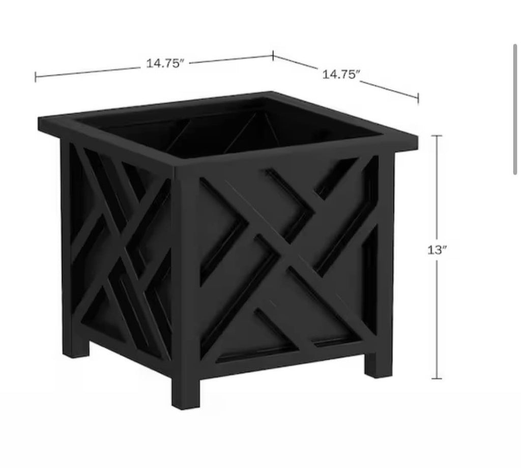 Black Plastic Planter Box
