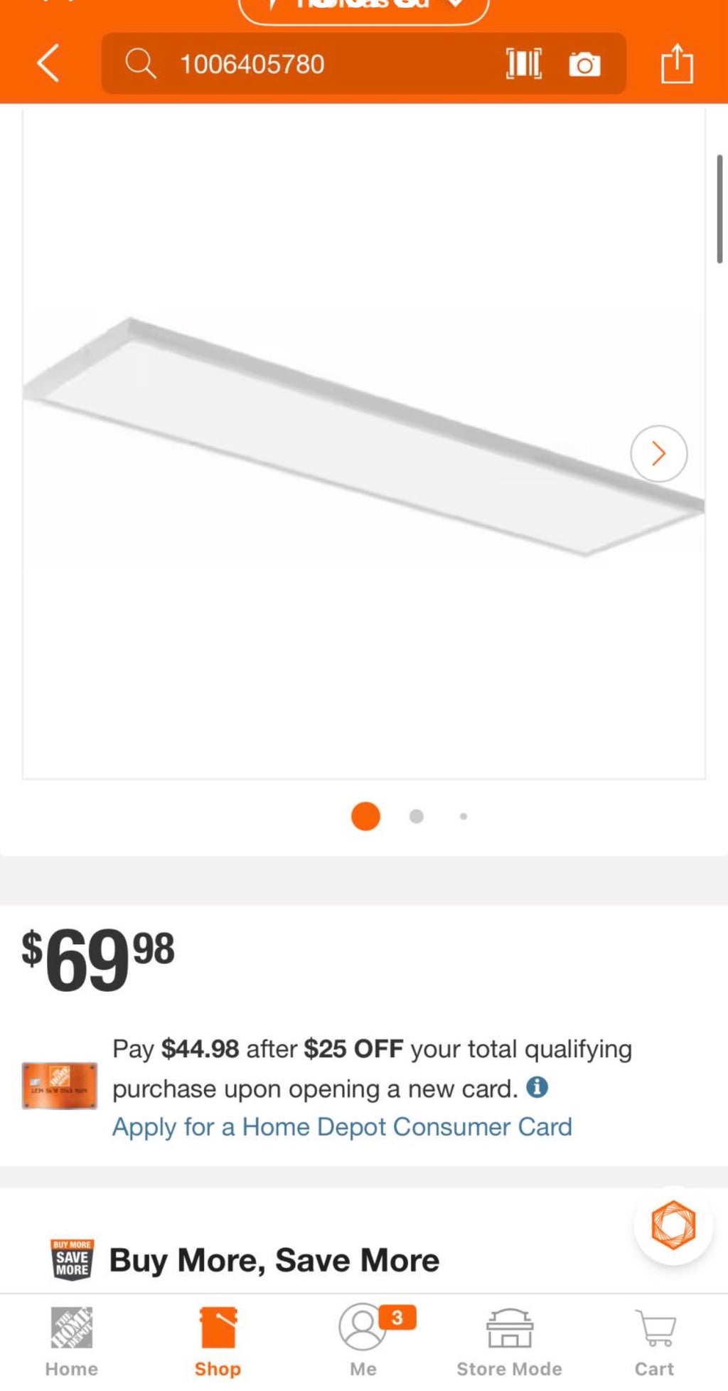 1 ft. x 4 ft. 4000 Lumens LED Panel Light