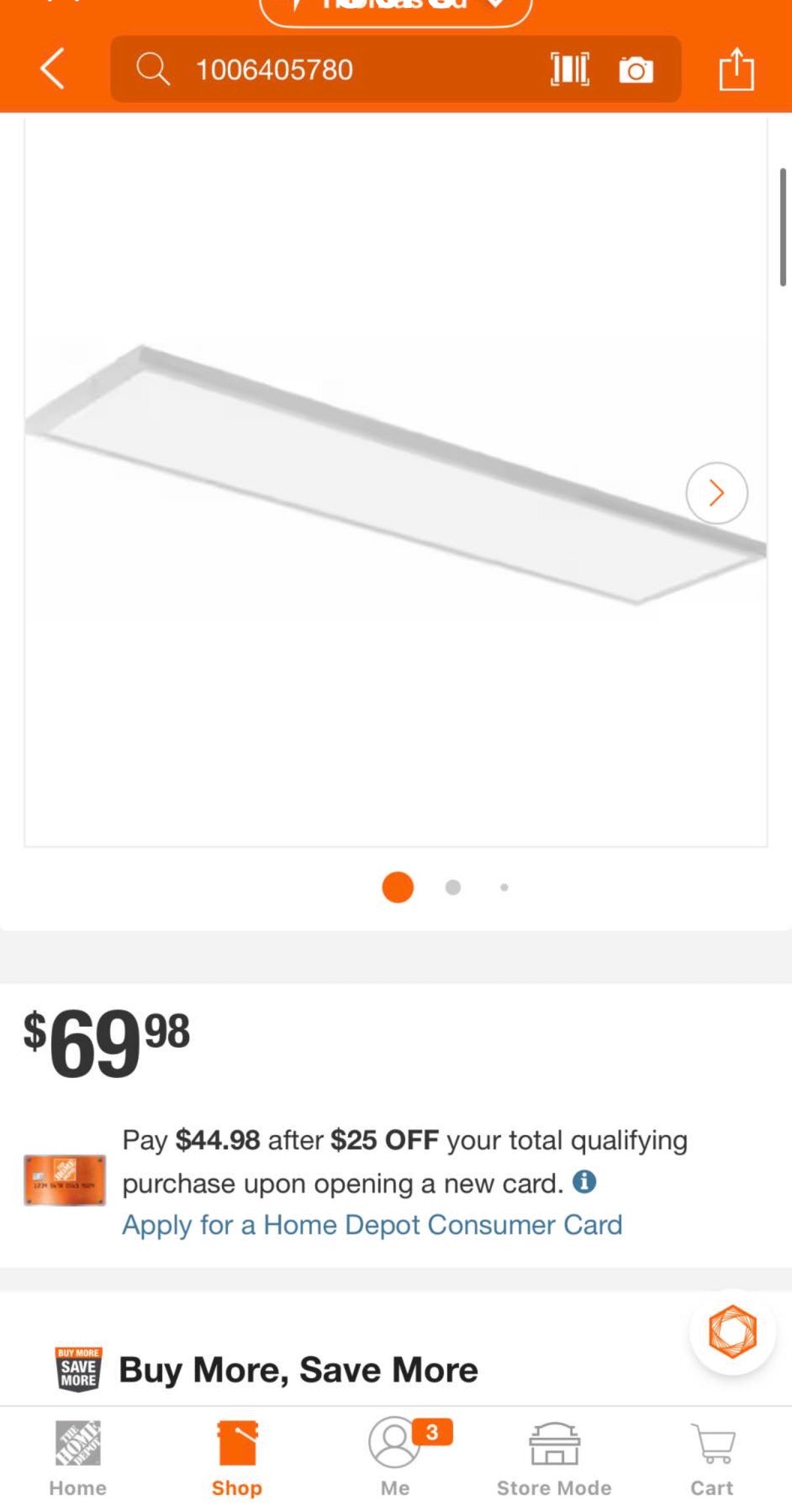 1 ft. x 4 ft. 4000 Lumens LED Panel Light