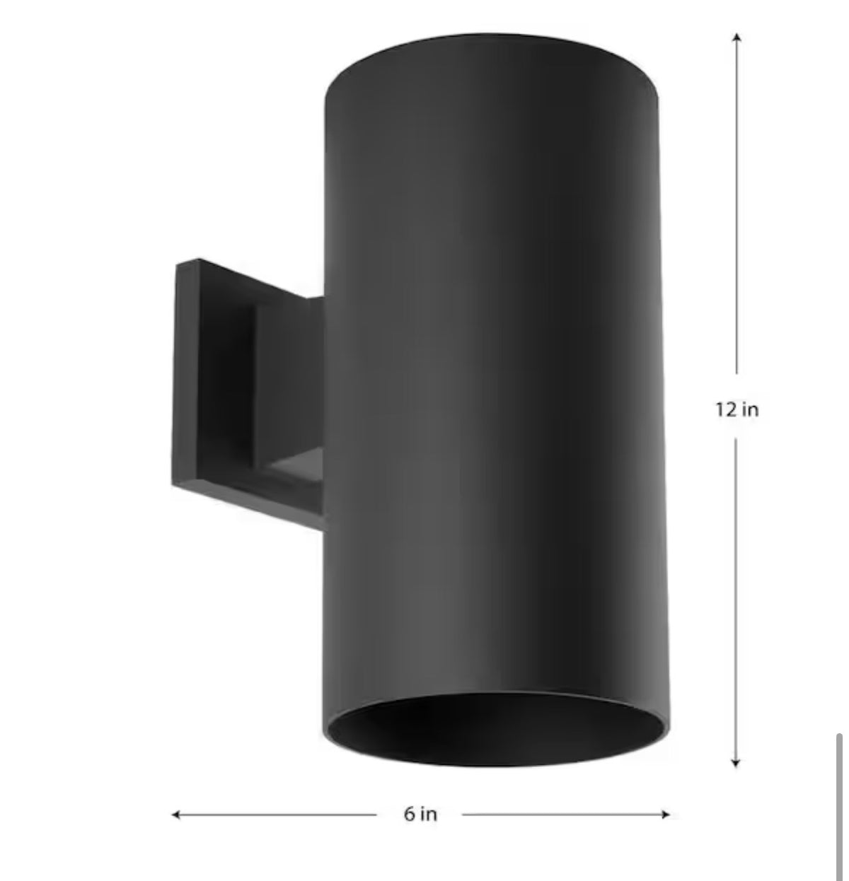 6" Black Modern Outdoor LED Aluminum Wall Lantern Light