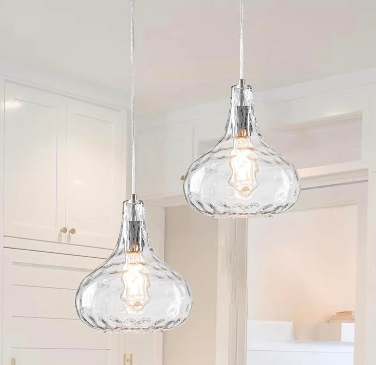 Glass Pendant Light 2 pack