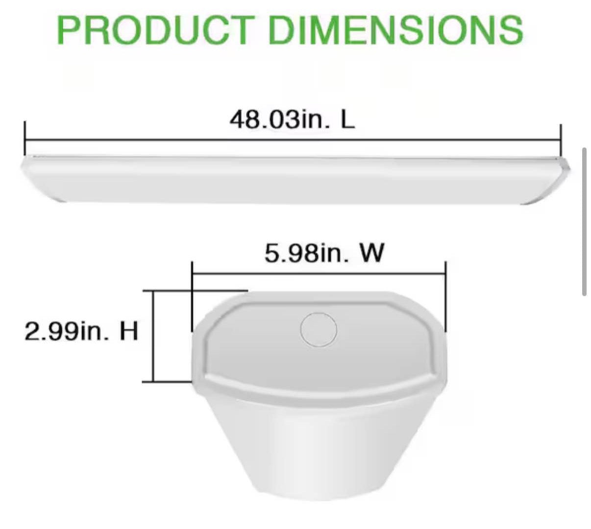 1-Pack 4 ft. 3600 Lumens LED Ceiling Wraparound Light