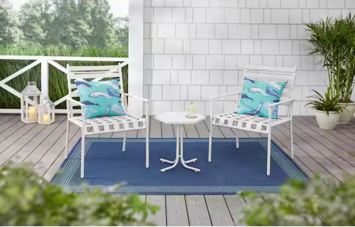 Grand Marina Metal Outdoor Dining Chair Set (2-Pack)