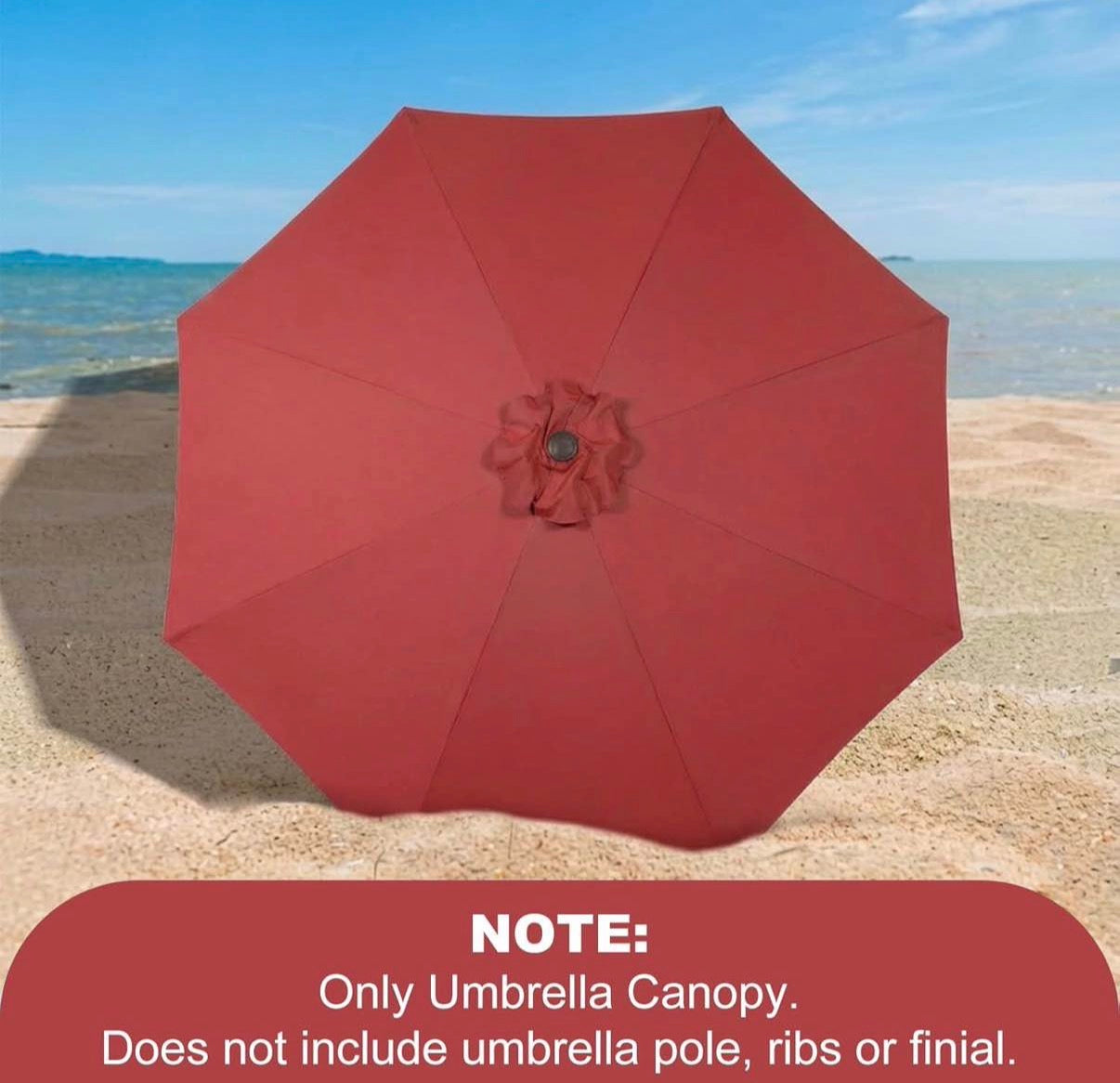 Patio Umbrella Replacement Canopy for 10 ft 8 Ribs