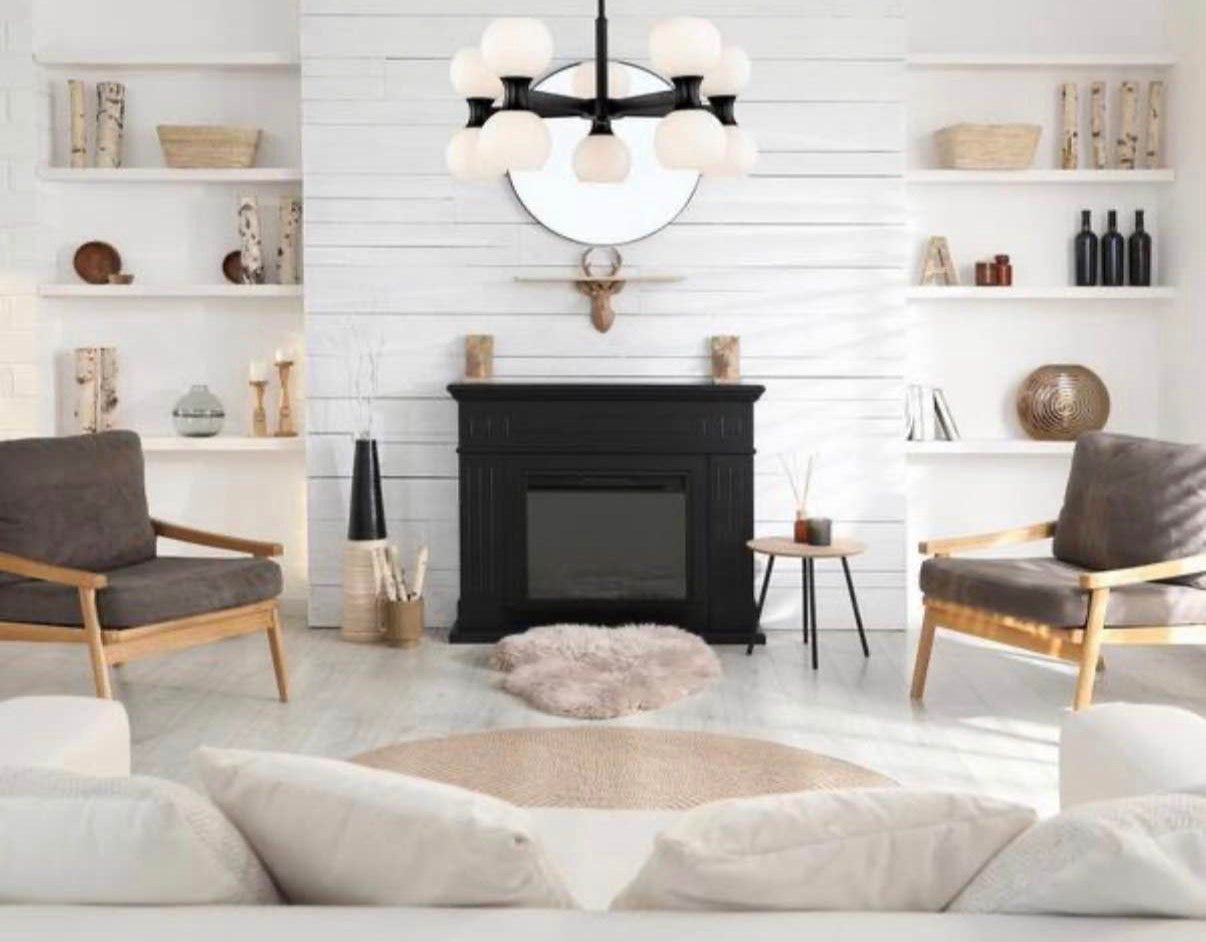 Artemis 10 Light Matte Black Shaded Chandelier Light