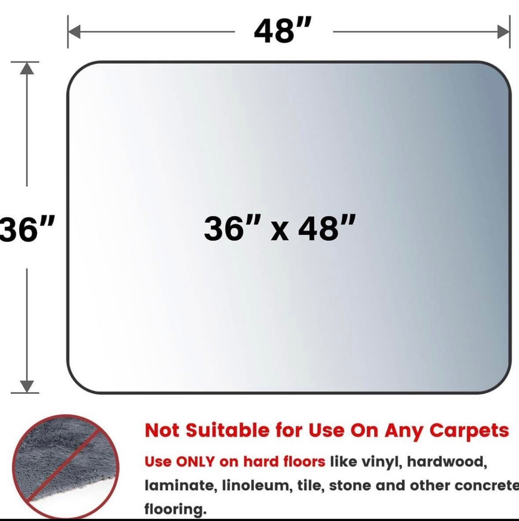 Heavy Duty Crystal Clear Desk Chair Mat