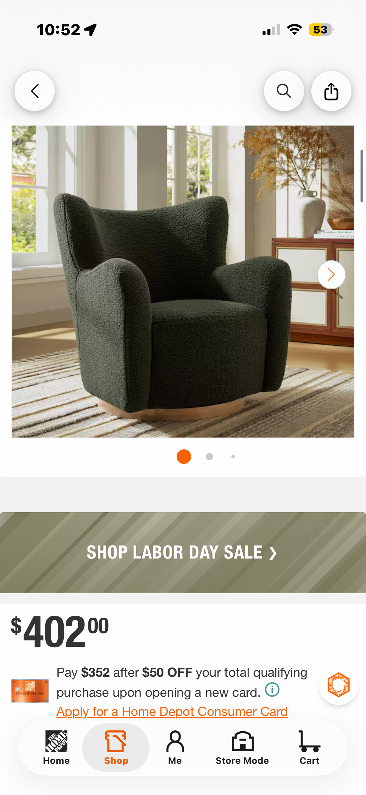 Montrose Wingback Sherpa Swivel Accent Arm Chair