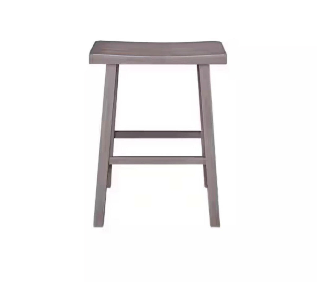 Saddle Seat Solid Wood Stool 24 In