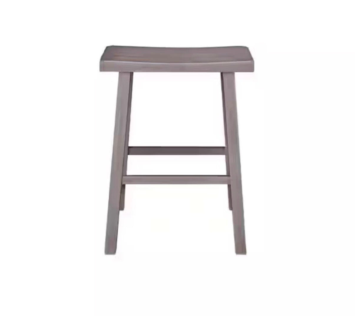 Saddle Seat Solid Wood Stool 24 In