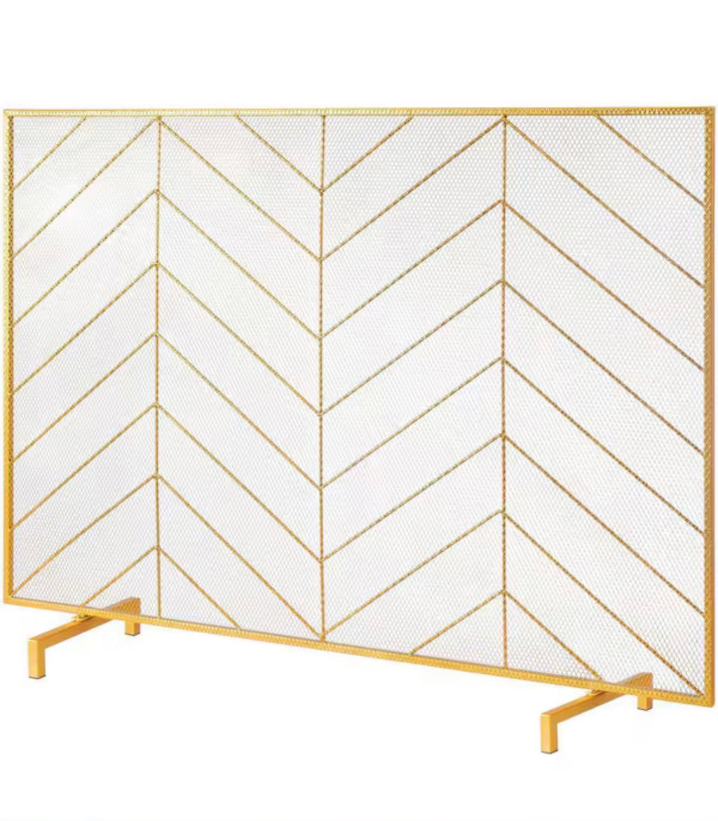 Fireplace Screen Single-Panel Guard Cover