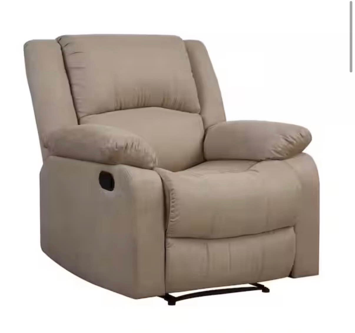 Preston 38 in. Width Big and Tall Beige Recliner