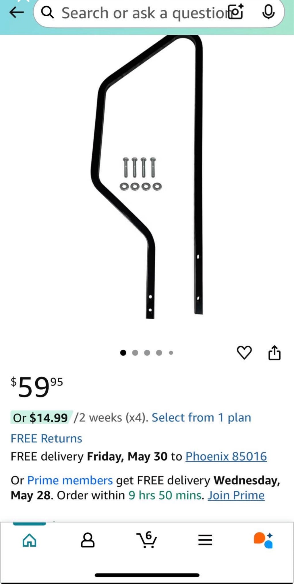 Step Handrail for Step Above 2nd Generation RV