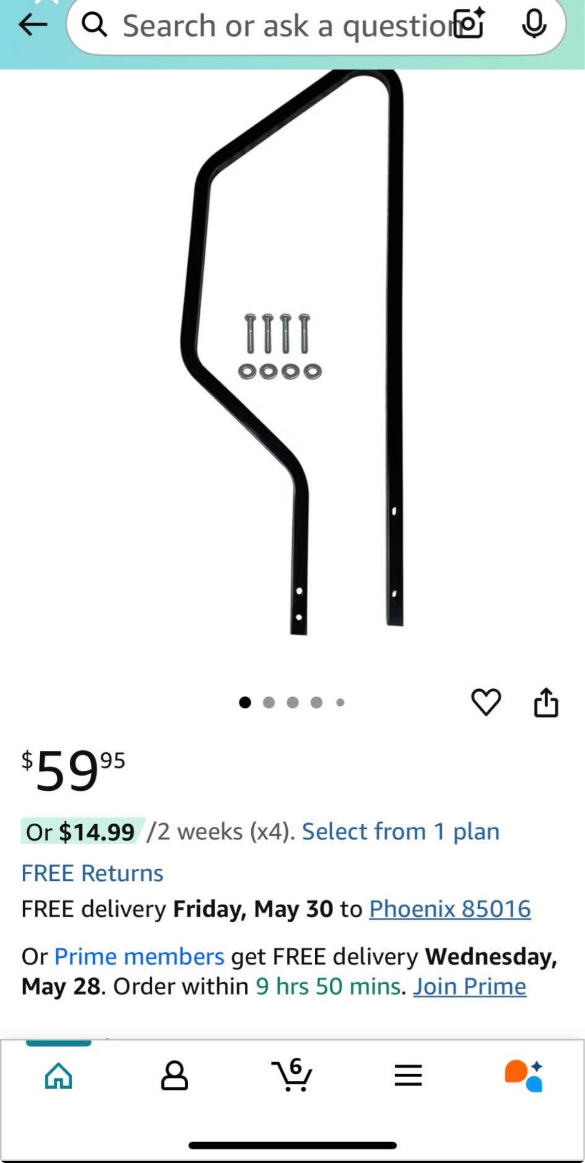 Step Handrail for Step Above 2nd Generation RV