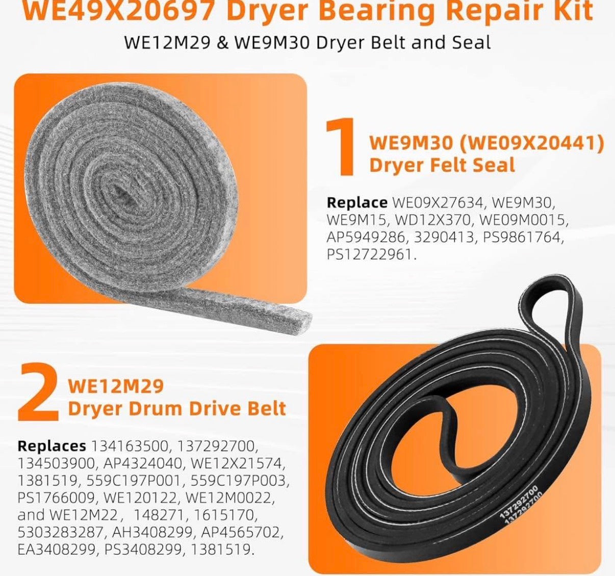 GE Dryer Bearing Kit WE49X20697
