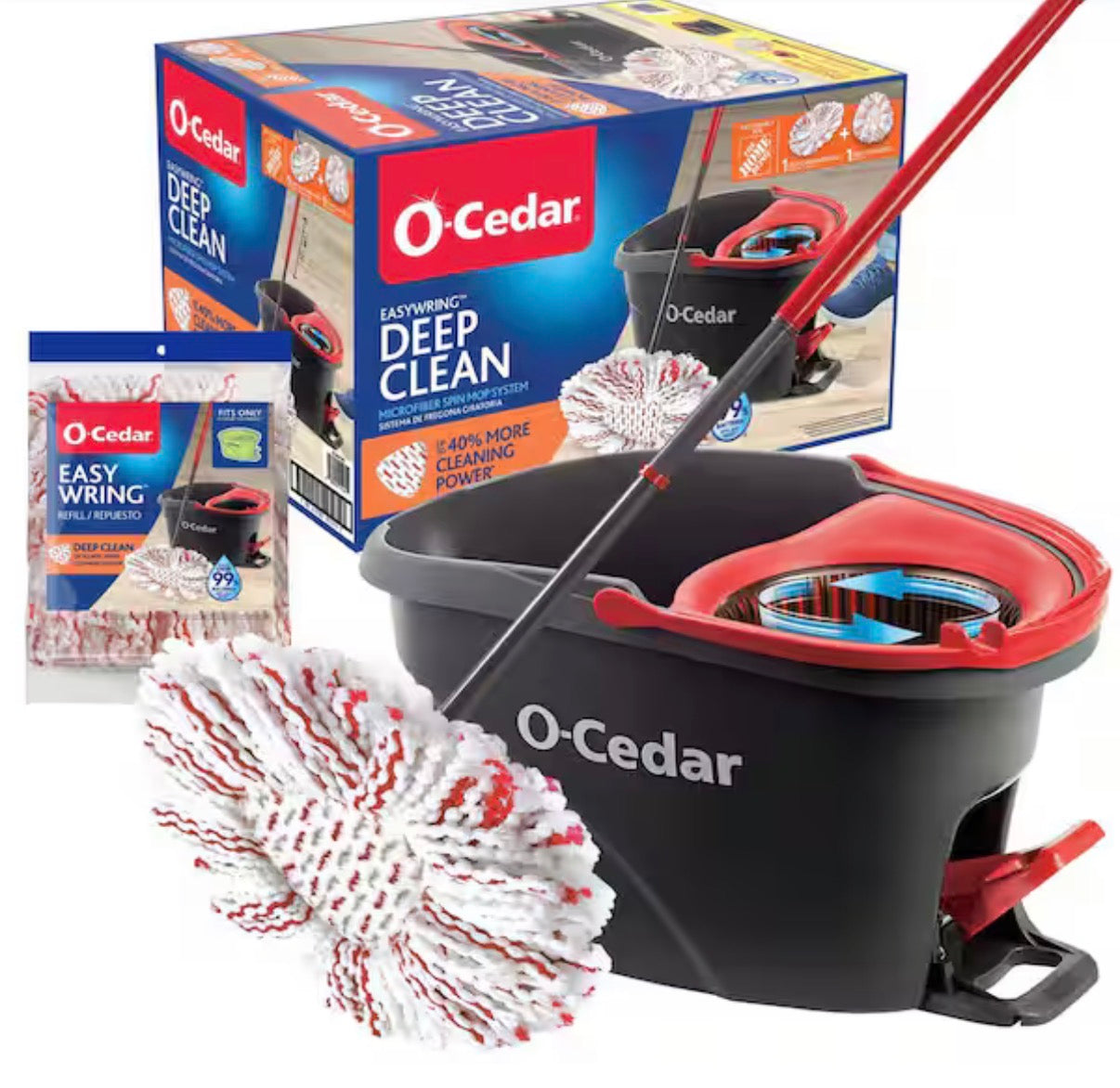 Deep Clean Microfiber Spin Mop w/ Bucket System