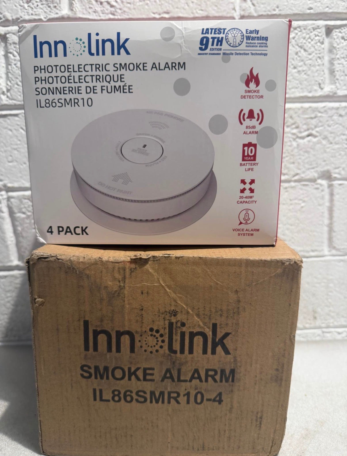 Smoke Detector with Voice Alarm 4 pcs