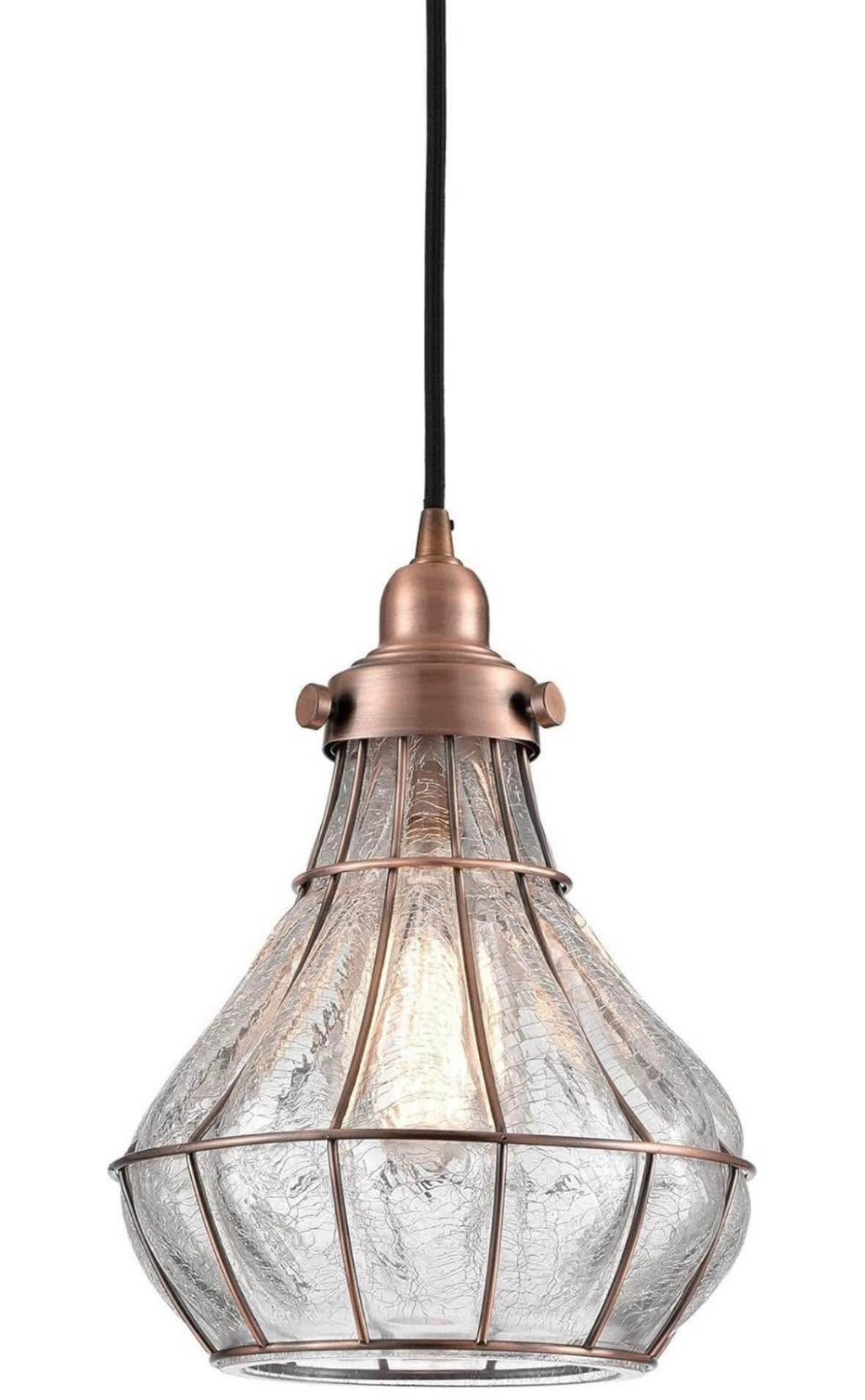 Vintage Wire Cage Ceiling Pendant Light