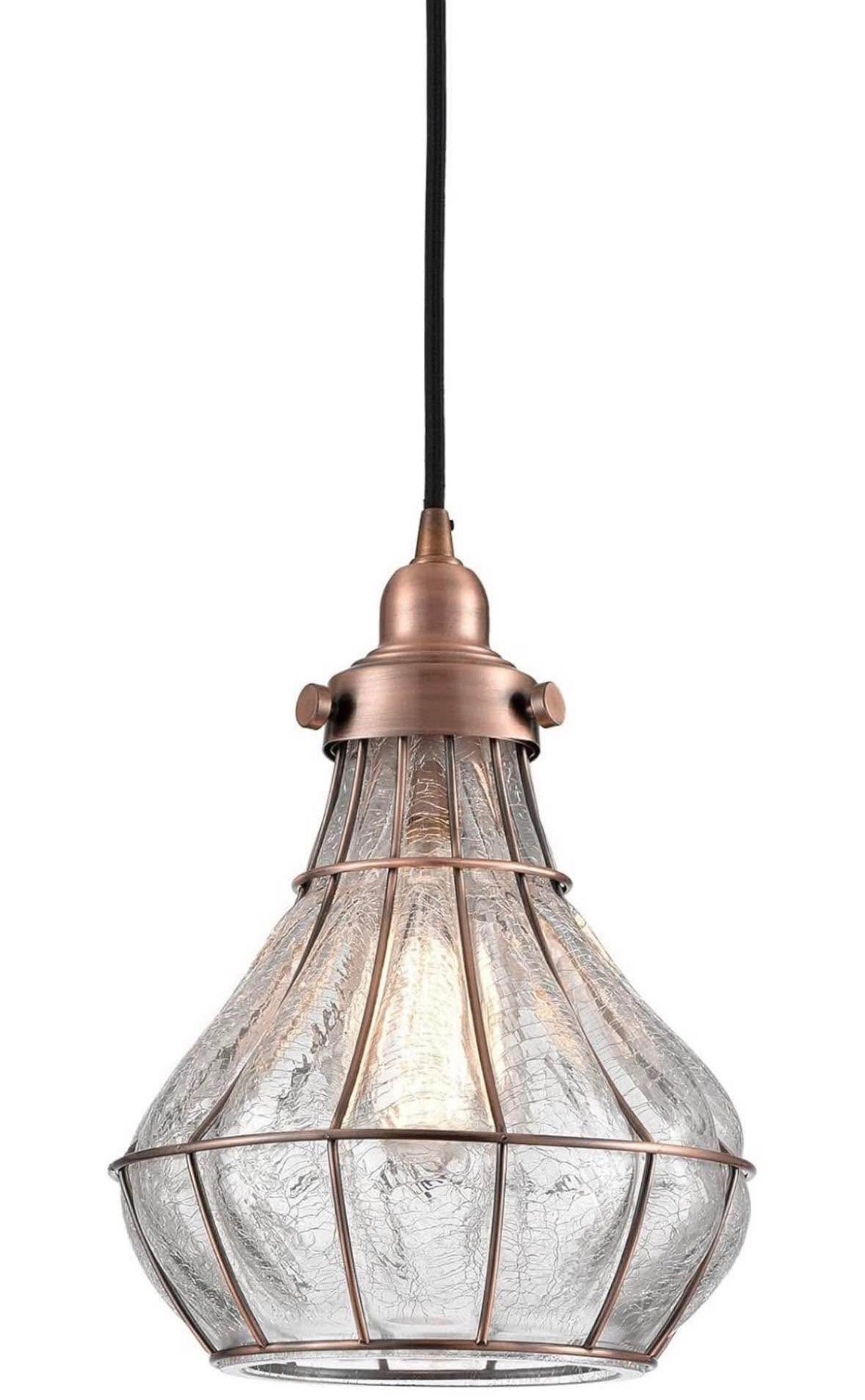 Vintage Wire Cage Ceiling Pendant Light