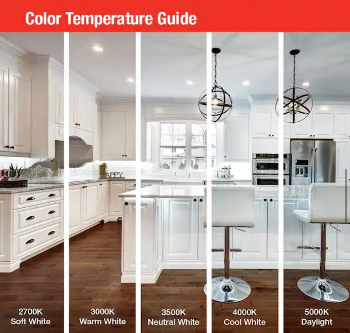 6-Pack LED Recessed Ceiling Lights