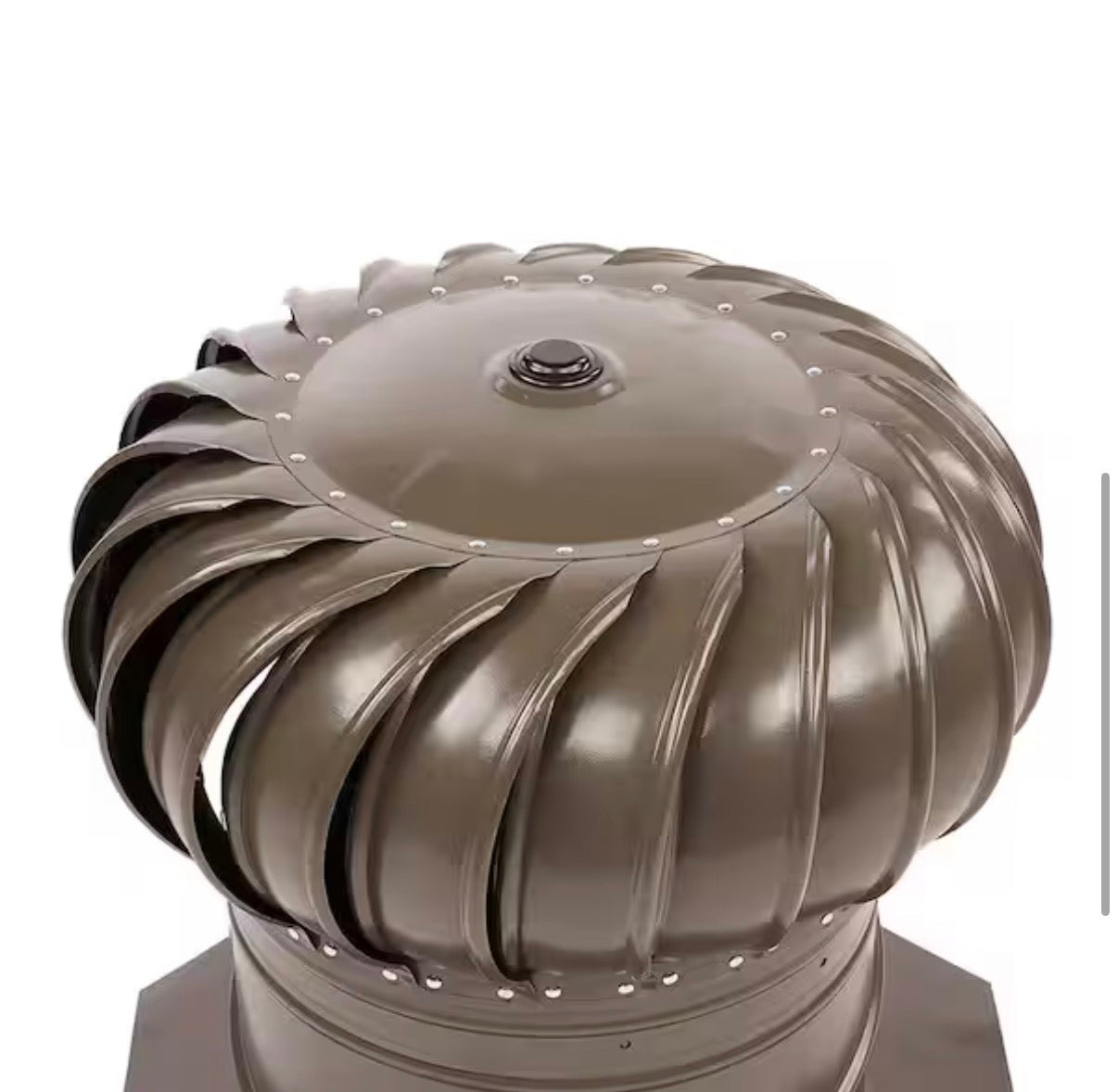 14 in. Aluminum Internally Braced Turbine Head in Weathered Wood