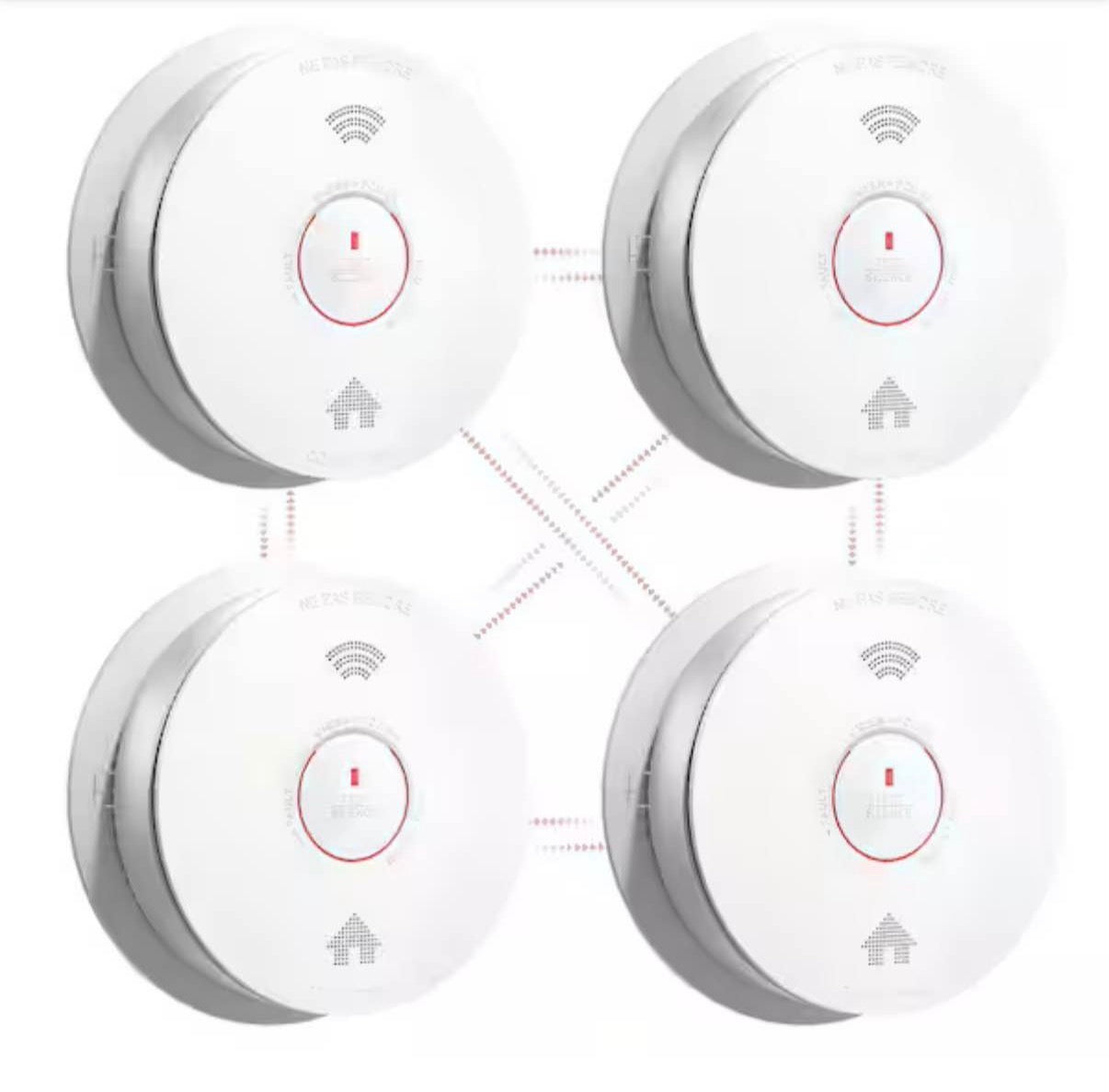Smoke Detector with Voice Alarm 4 pcs