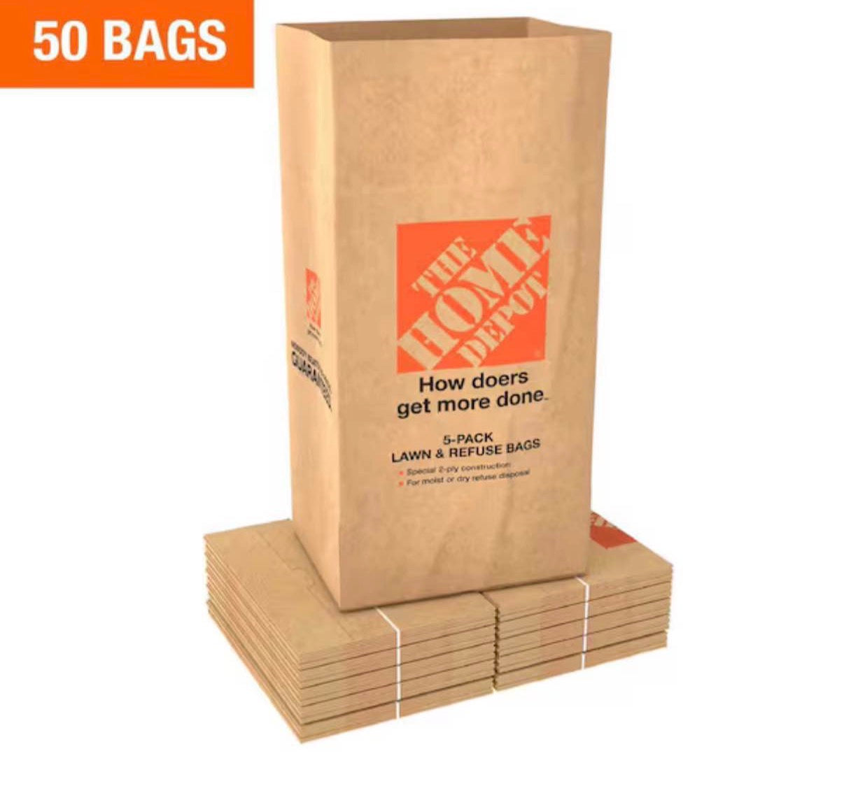 30 Gal. Paper Lawn and Leaf Bags (50 Count)