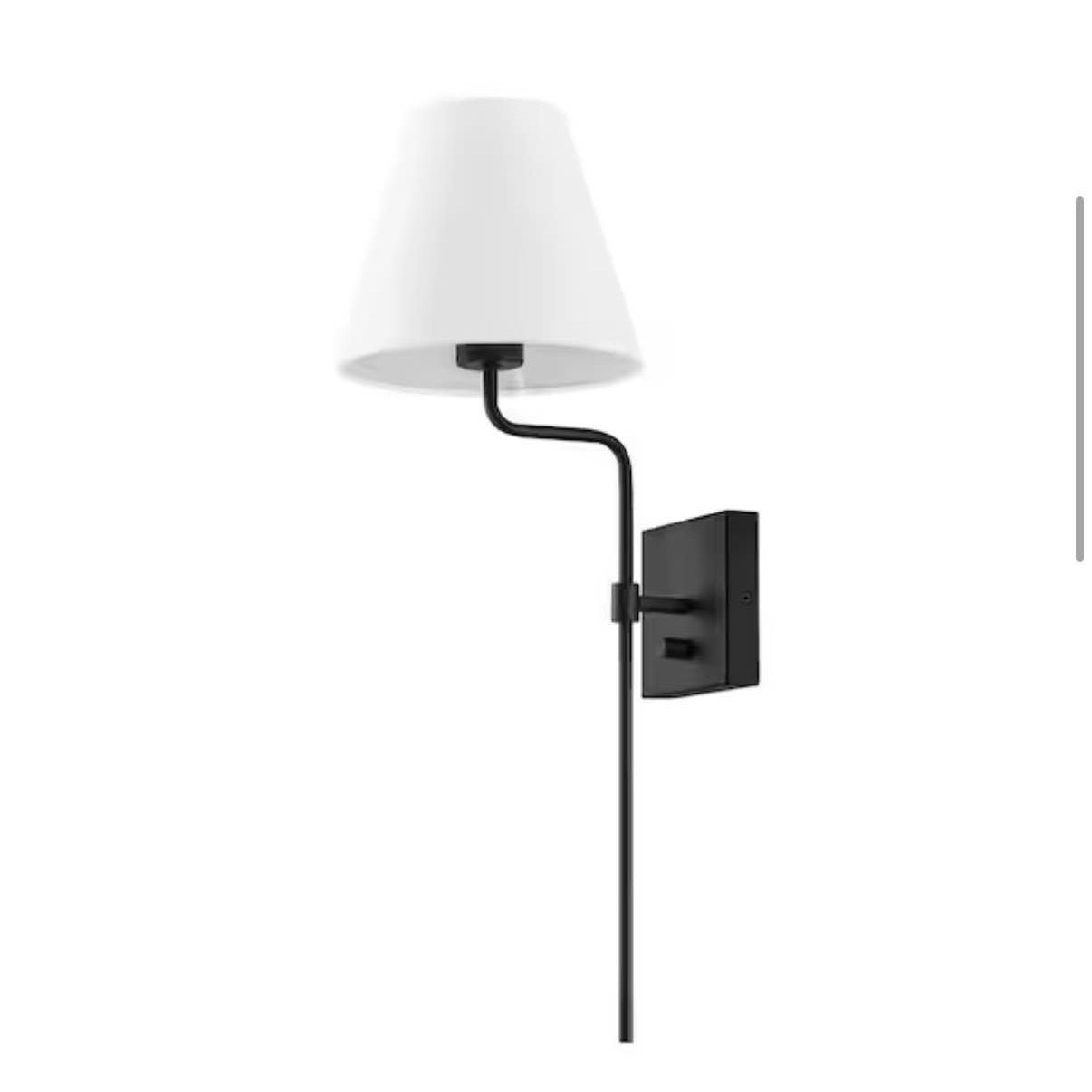 Fanelle 8 in. 1-Light Matte Black Wall Sconce