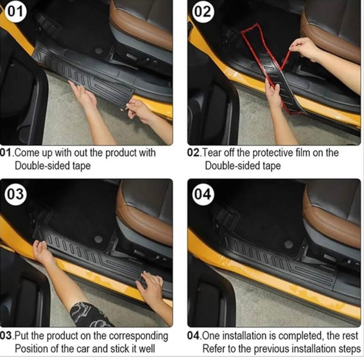 Car Door Sill Plate Protectors for Bronco Sport