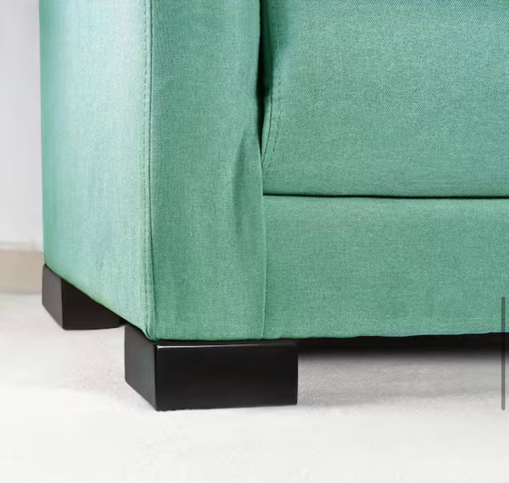 Set of 4 Black L-Shaped Wooden Furniture Legs
