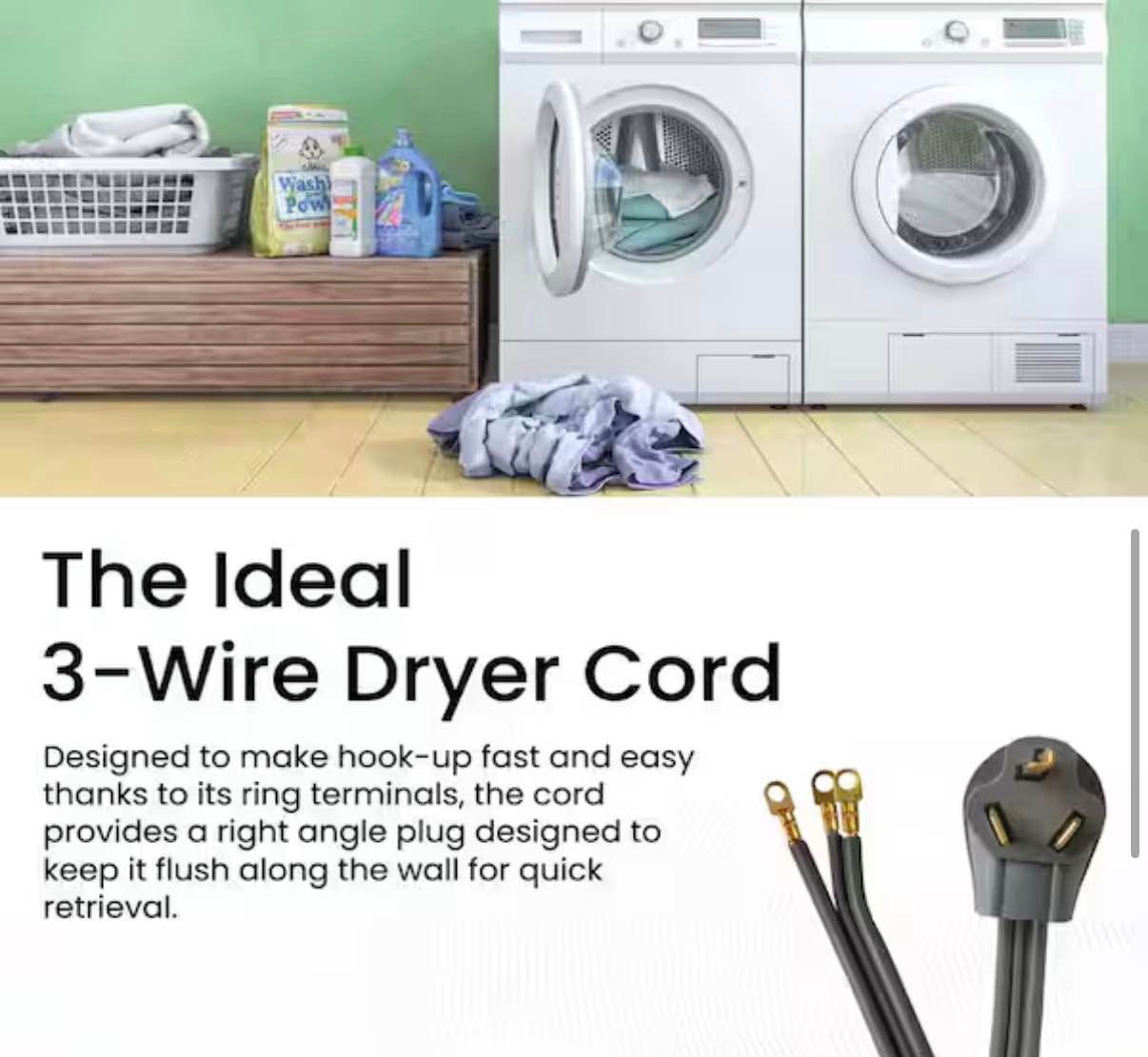 6 ft. 10-Gauge SRDT Dryer Cord