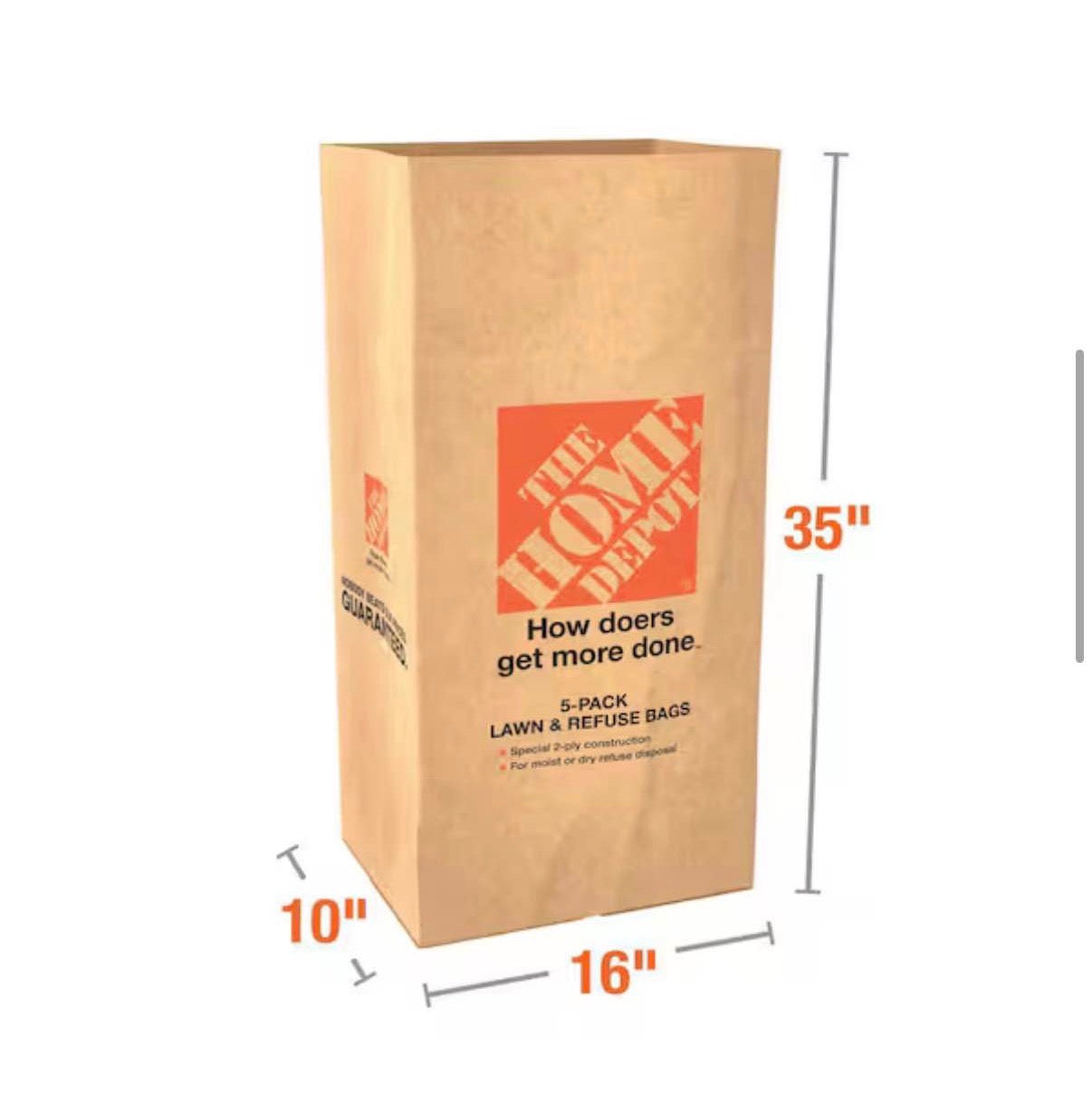 30 Gal. Paper Lawn and Leaf Bags (50 Count)
