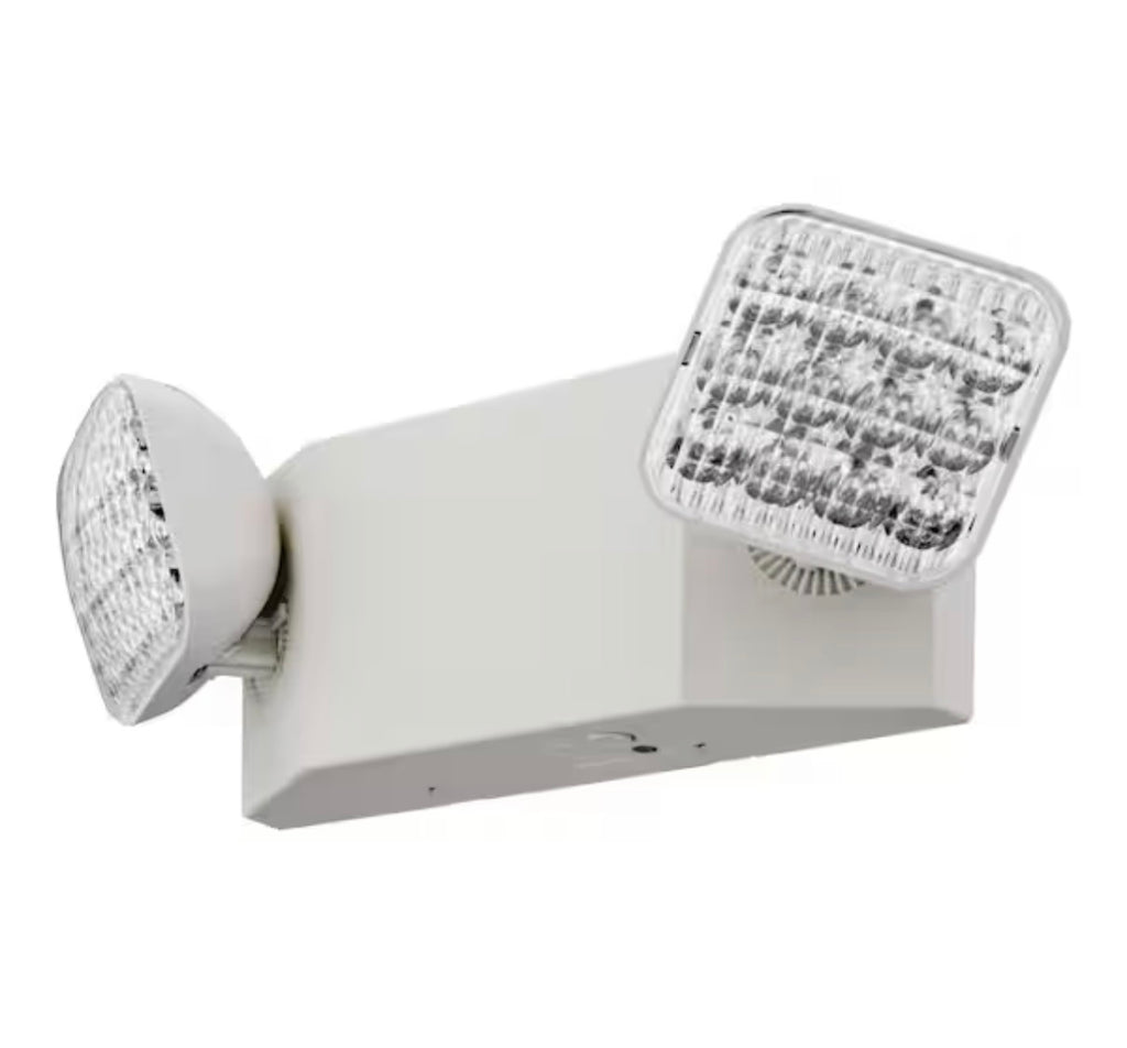Integrated LED White Emergency Light Fixture with Battery