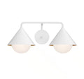 Remy 21-in 2 Light 60-Watt White/Opal Glass Vanity Light