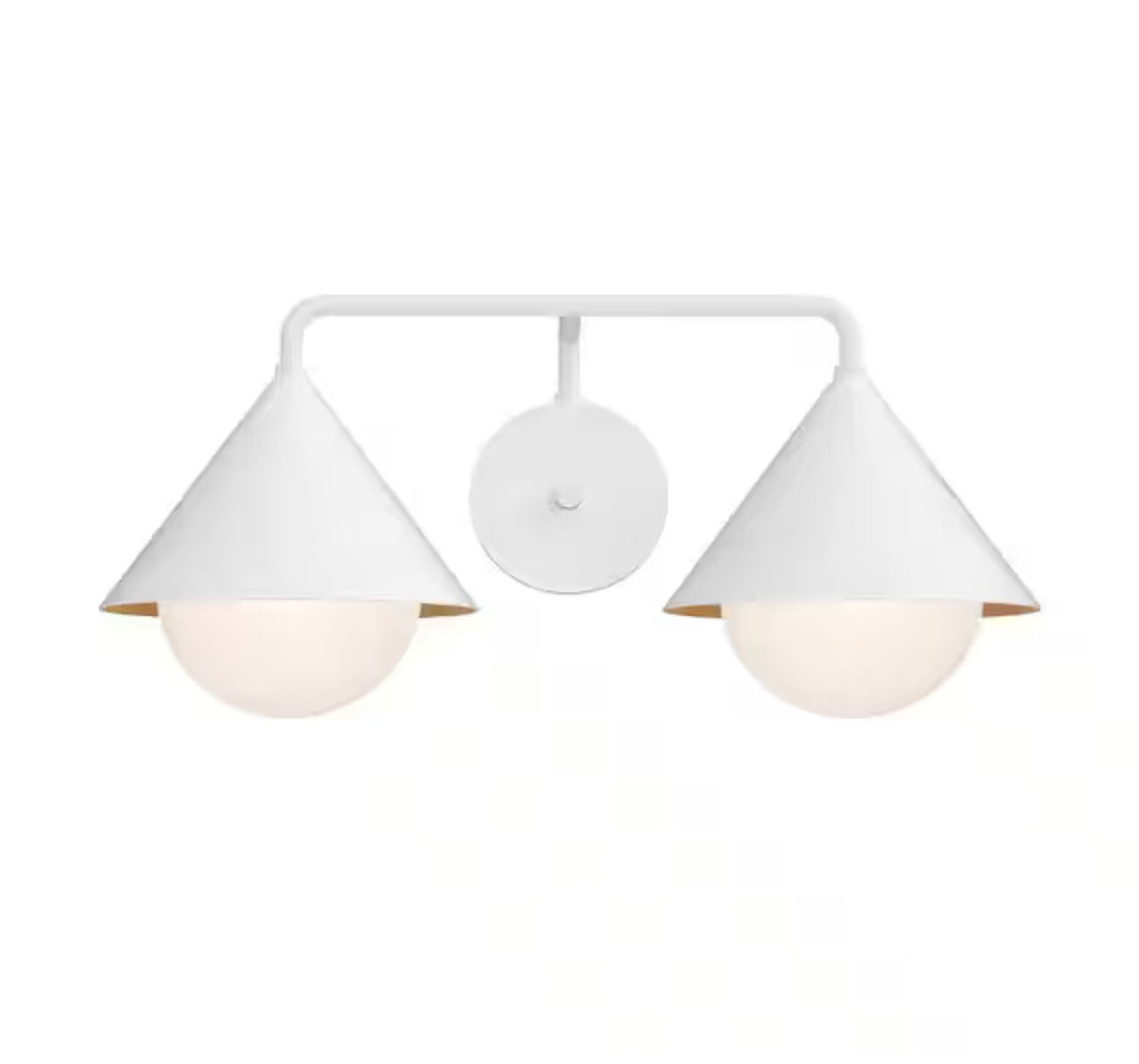 Remy 21-in 2 Light 60-Watt White/Opal Glass Vanity Light