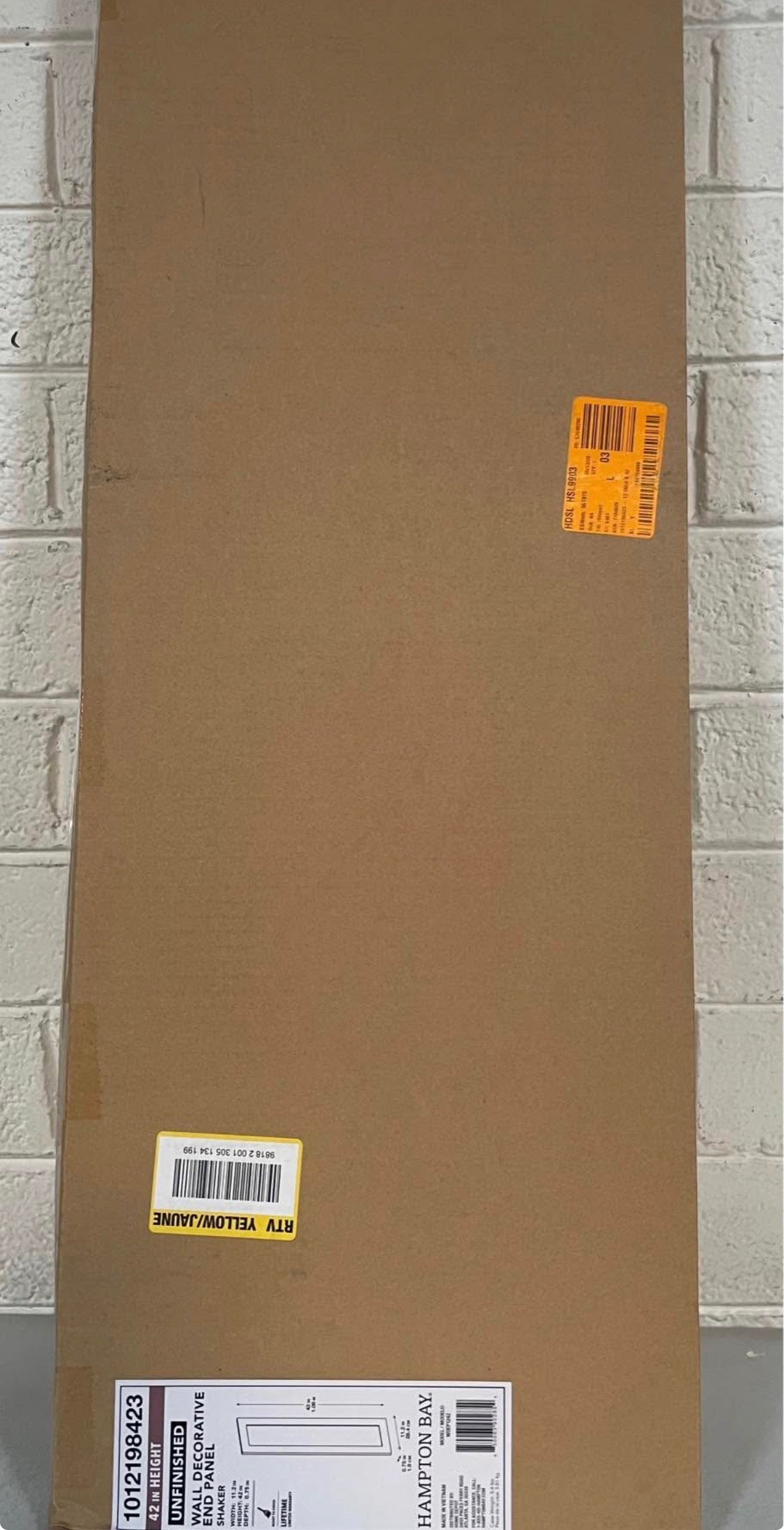 12 in. W x 42 in. H Wall Cabinet Decorative End Panel