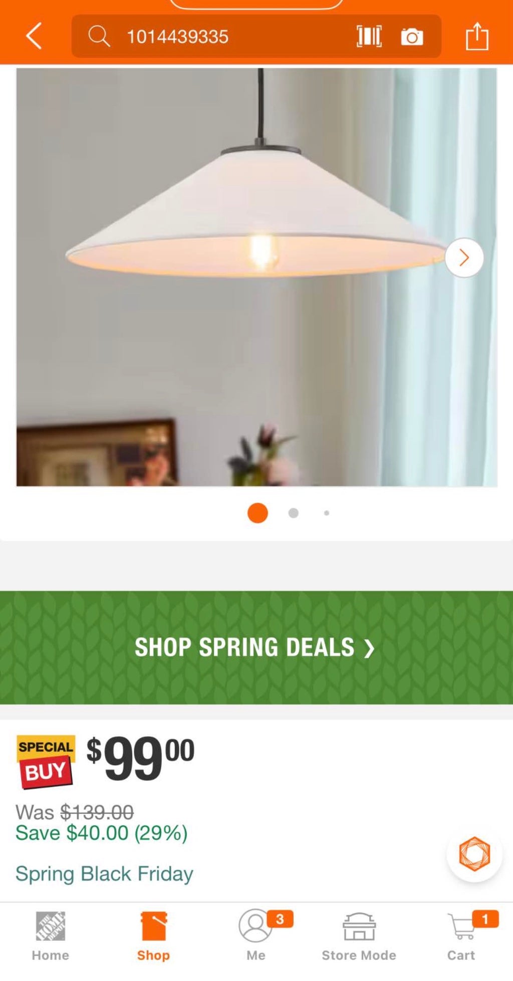 Noto 17.7 in. 1-Light Black Pendant Light with Fabric Cone Shade
