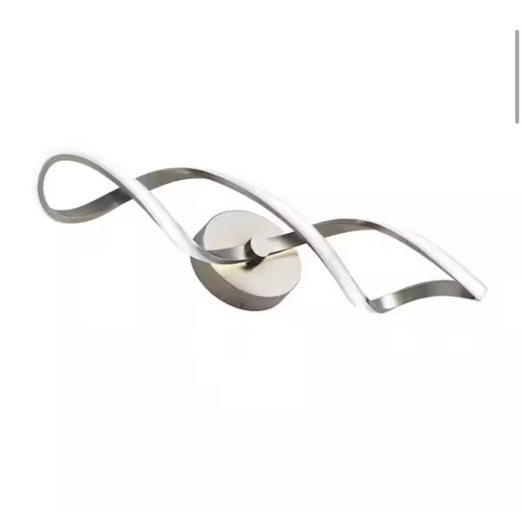 Swirl 26.6 in. Brushed Nickel Integrated LED Vanity Light