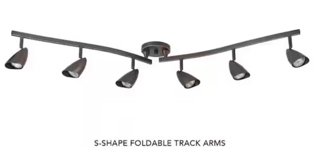 4.4 ft. 6-Light Oil Rubbed Bronze Halogen Track Lighting Kit